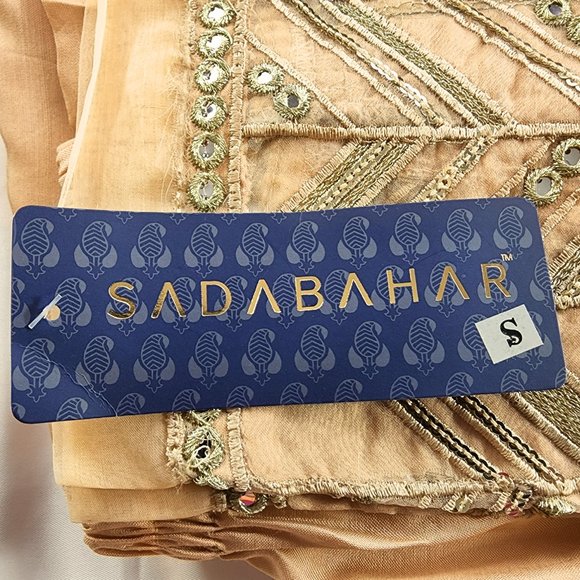 Women's Silk Trouser Pant Mirror Embroidered Sadabahar Designer Pakistani Indian - Picture 4 of 16